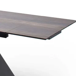 Design Tisch mit Keramikplatte Holz Optik - Cateyna