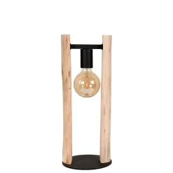 Design Tischleuchte aus Mangobaum Massivholz - Tanky