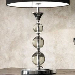 Design Tischleuchte Culvanella aus Glas und Metall