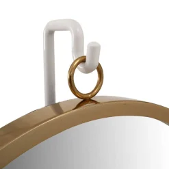 Design Tischspiegel in Weiß mit Gold - Tihano