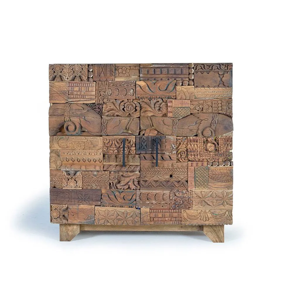 Design Türen-Kommode aus Mangoholz rustikal - Lacid