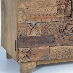 Design Türen-Kommode aus Mangoholz rustikal - Lacid