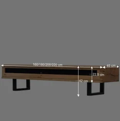 Design TV Lowboard aus Eiche gebürstet & geölt - Ventida