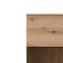 Design Vitrine in Holzoptik Eiche Natur - Brocus