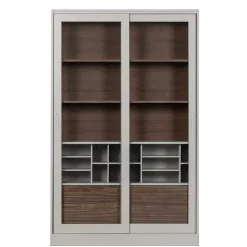 Design Vitrinenschrank mit Glas-Schiebetüren - Cretasa