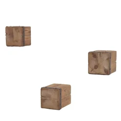 Design Wandablagen Set aus Tanne Natur - Indyron (dreiteilig)