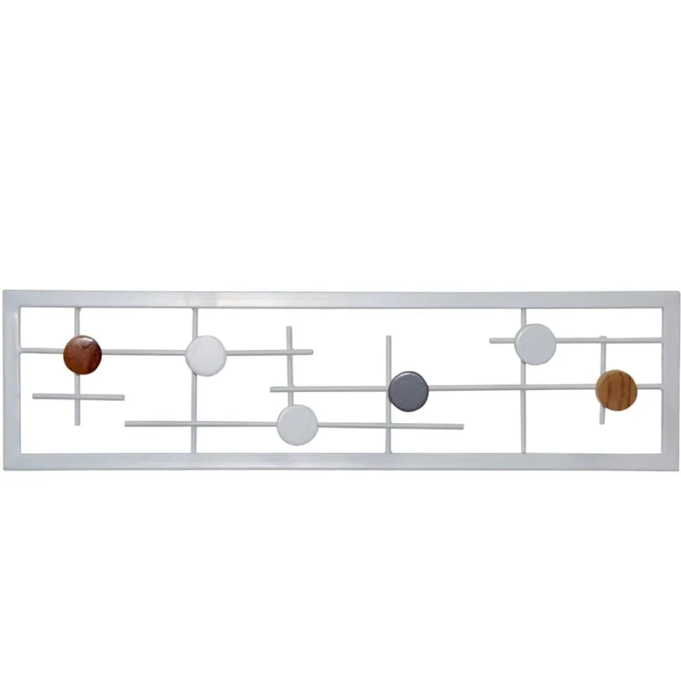 Design Wandgarderobe aus Metall und Holz - Laudion