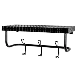 Design Wandgarderobe aus Metall in Schwarz - National