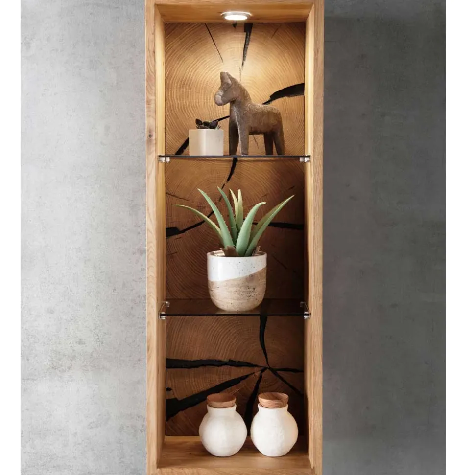 Design Wandregal mit zwei Glasböden - Acapella