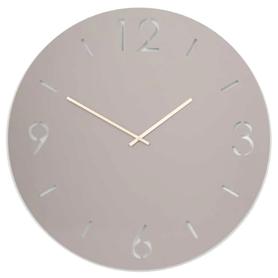 Design Wanduhr in Taupe - Cardini