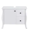 Design Waschbecken-Unterschrank in Weiß - Besi