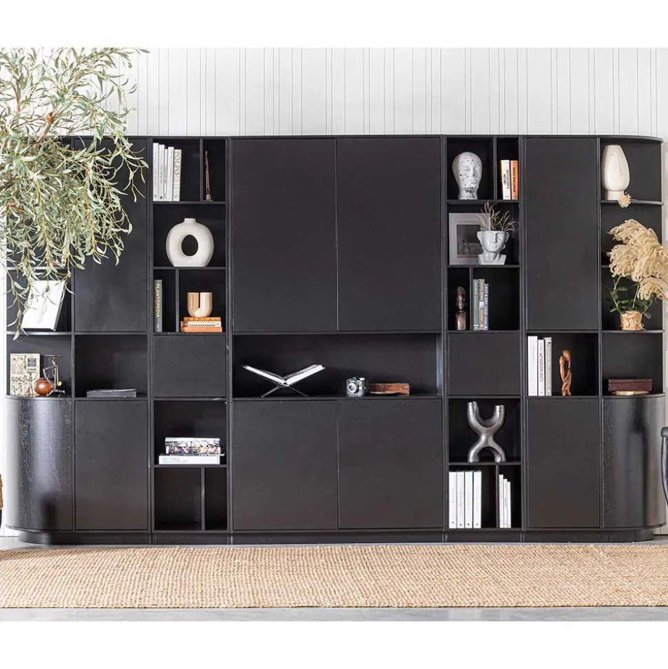 Design Wohnzimmerschrank links abgerundet - Niwidus