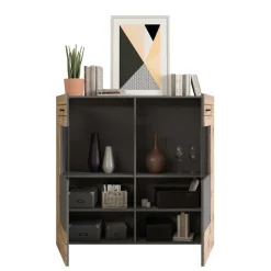 Design Wohnzimmerschrank mit Glaseinsätzen - Scarlett