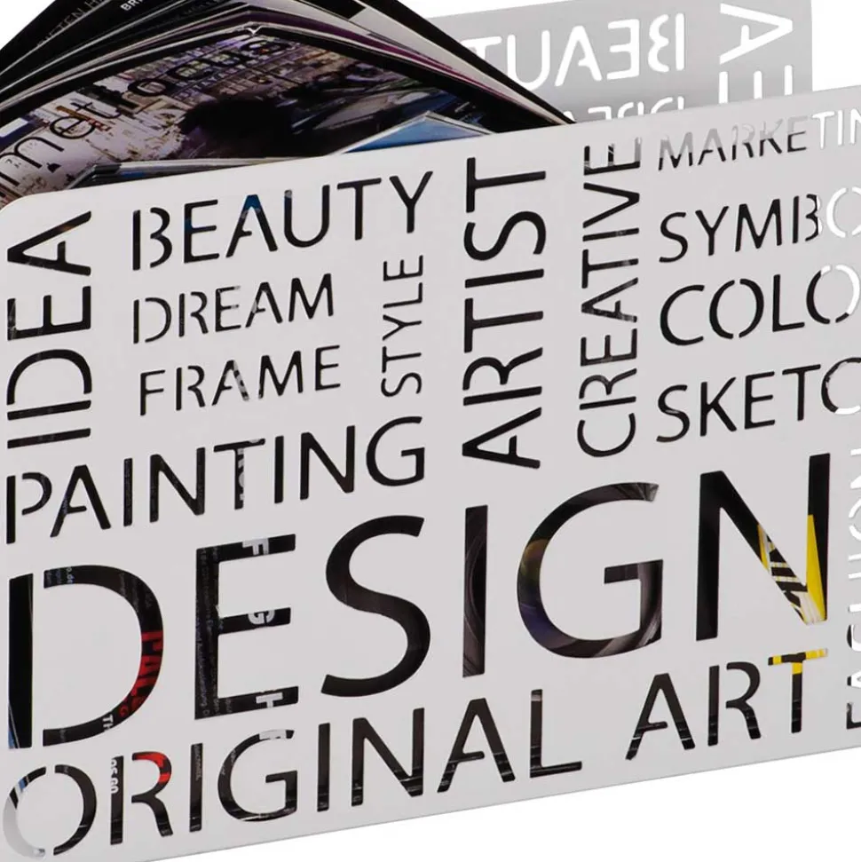 Design Zeitungsständer Agneta in Weiß