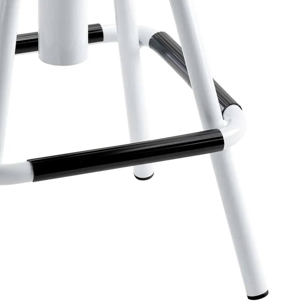 Designbarhocker mit Holzsitz rund - Spring