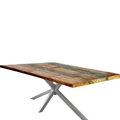 Designer Altholz Esstisch in Mehrfarbig - Dembley