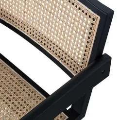 Designer Armlehnenstuhl aus Rattan Wiener Geflecht - Leano