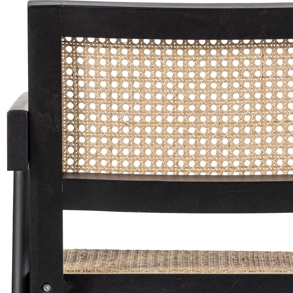 Designer Armlehnenstuhl aus Rattan Wiener Geflecht - Leano