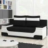 Designer Bettsofa in Schwarzbraun Weiß - Dastrata