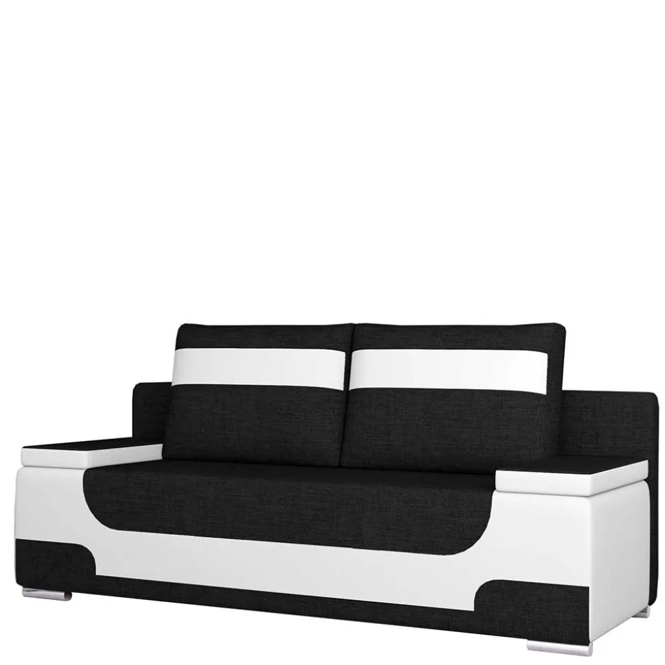 Designer Bettsofa in Schwarzbraun Weiß - Dastrata
