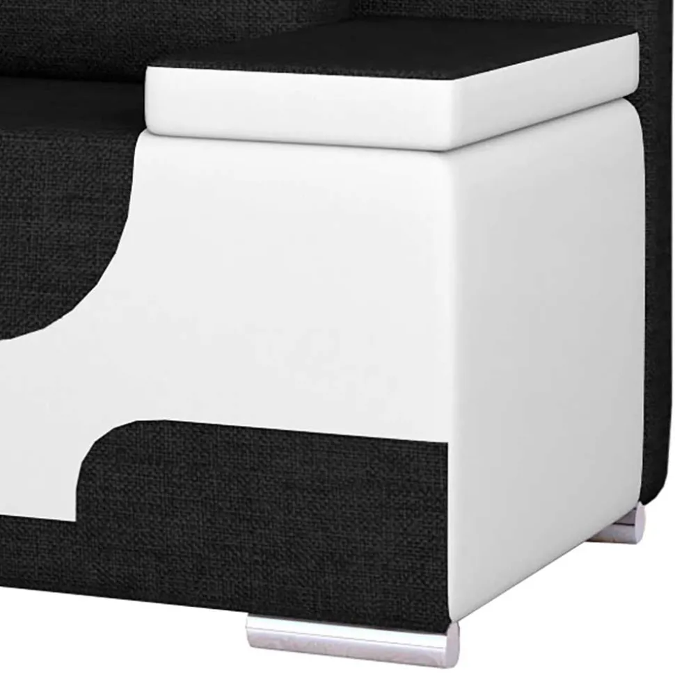 Designer Bettsofa in Schwarzbraun Weiß - Dastrata