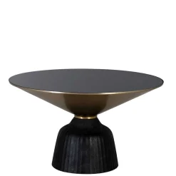 Designer Couchtisch aus Glas und Aluminium - Coralla