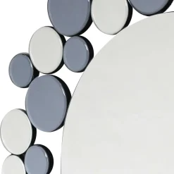 Designer Glasspiegel in Grau & Silber - Martinez