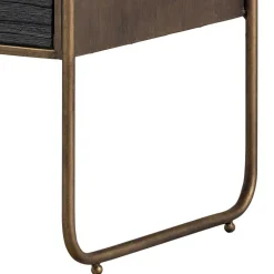 Designer Nachtkommode in Schwarz & Altmessing - Sianner