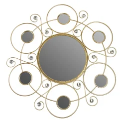 Designer Spiegel aus Metall in Gold - Vurian