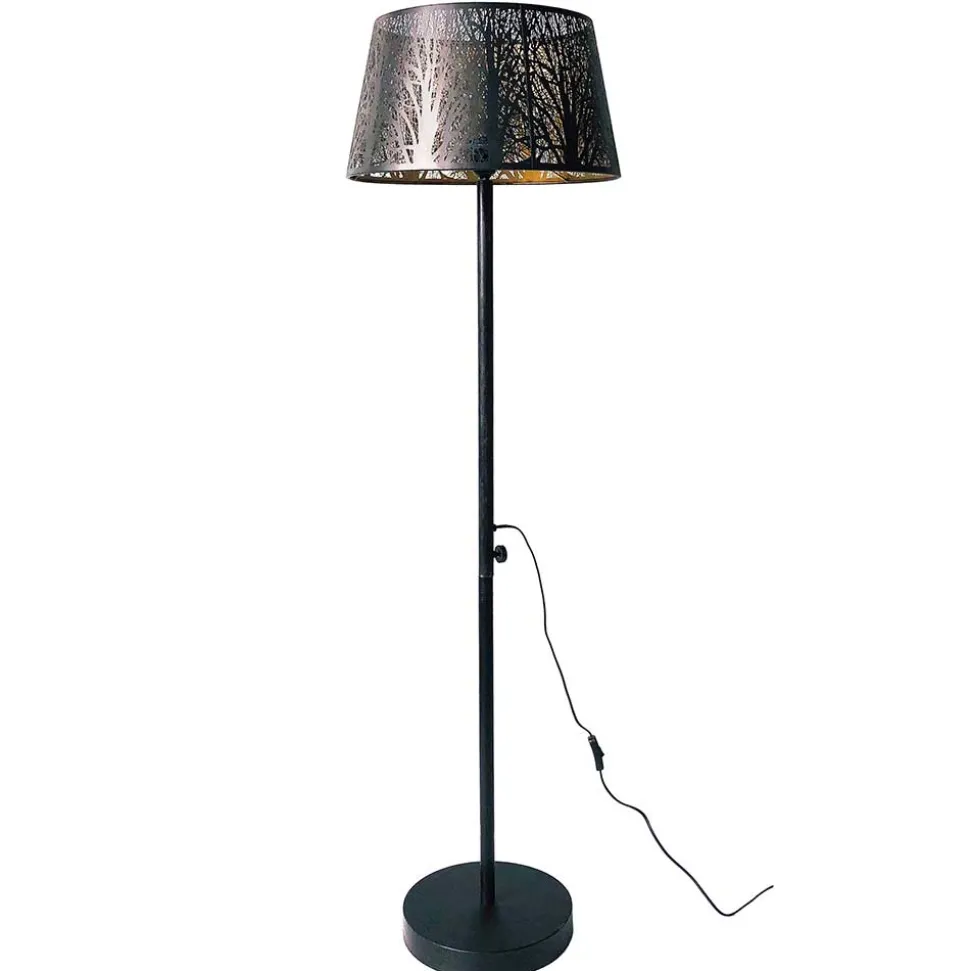 Designer Stehlampe in Schwarz & Messingfarben - Milana