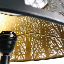 Designer Stehlampe in Schwarz & Messingfarben - Milana