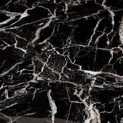 Designer Tisch mit Glasplatte in Marmor Optik - Mooney