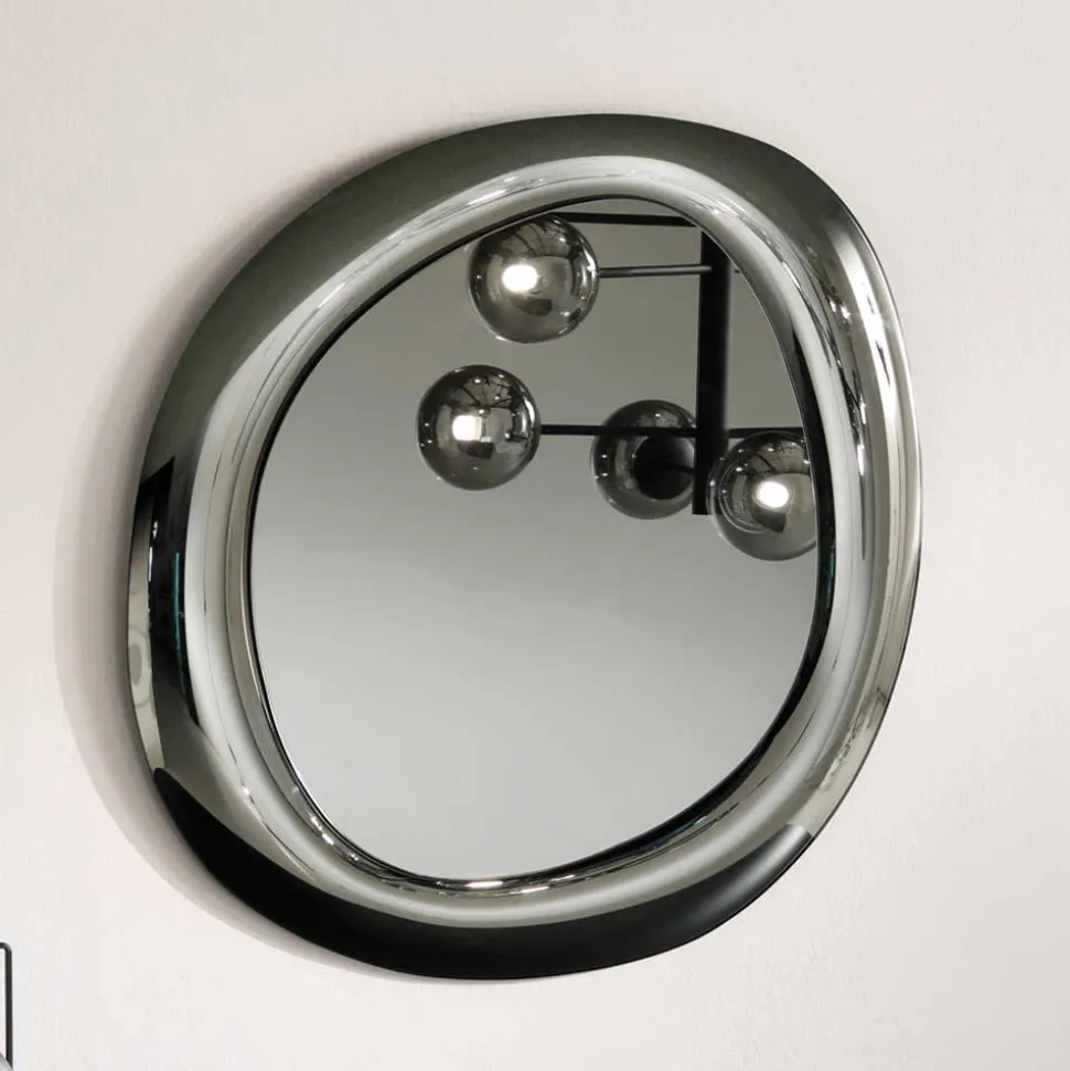 Designer Wandspiegel in Rauchgrau - Bostina