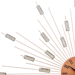 Designer Wanduhr in Kupfer mit Acrylglas Steinen - Rodrico