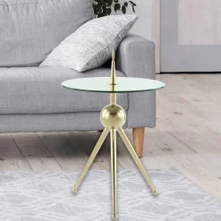 Designer-Beistelltisch mit Glasplatte - Tellimo