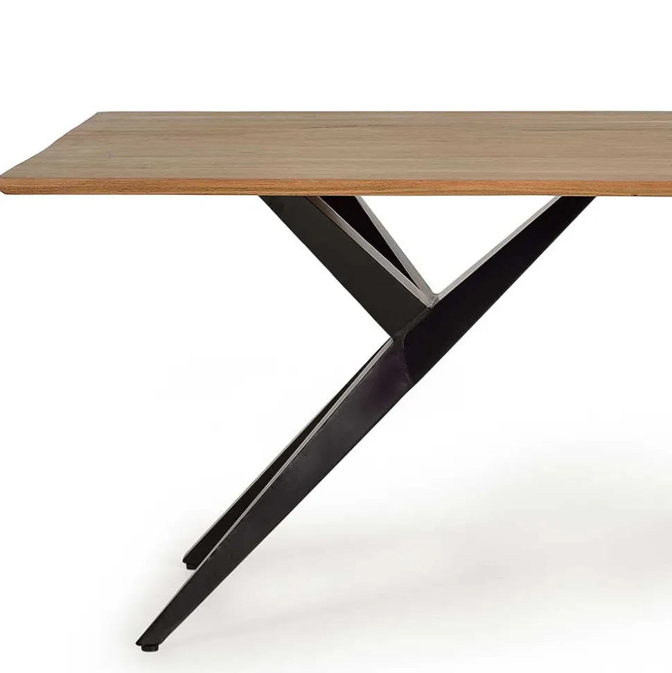 Design-Esstisch mit Massivholzplatte Akazie - Annipurk