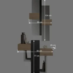 Designmöbel & Spiegel für Flur - Roven (zweiteilig)