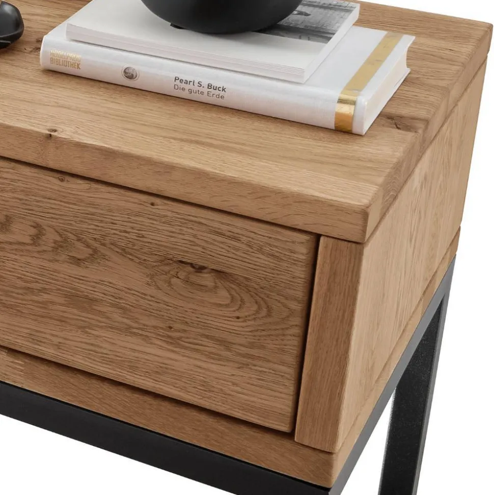 Design-Nachttisch aus Wildeiche Massivholz - Sangre