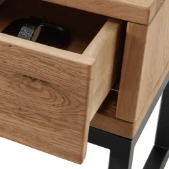 Design-Nachttisch aus Wildeiche Massivholz - Sangre