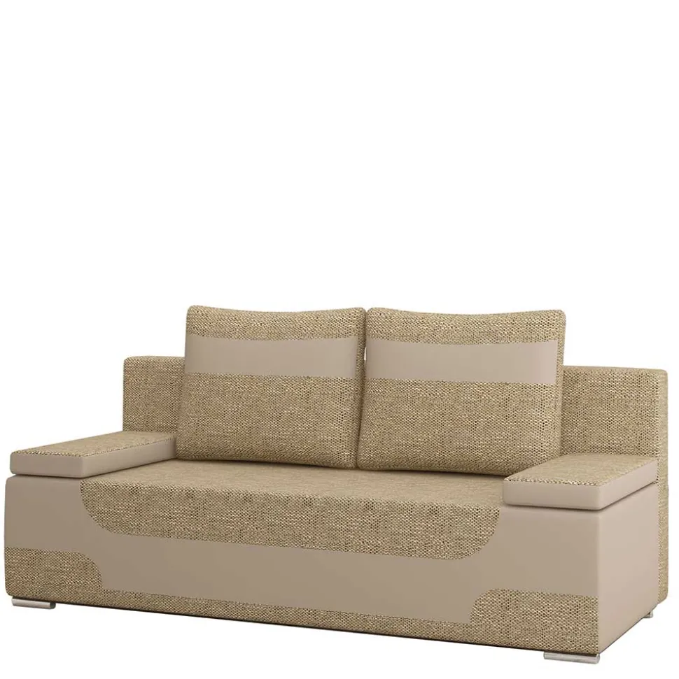 Design-Schlafcouch in Beige Material Mix - Andiamo