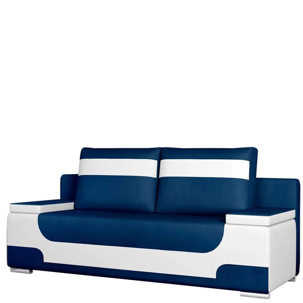 Design-Schlafcouch in Dunkelblau und Weiß - Sella