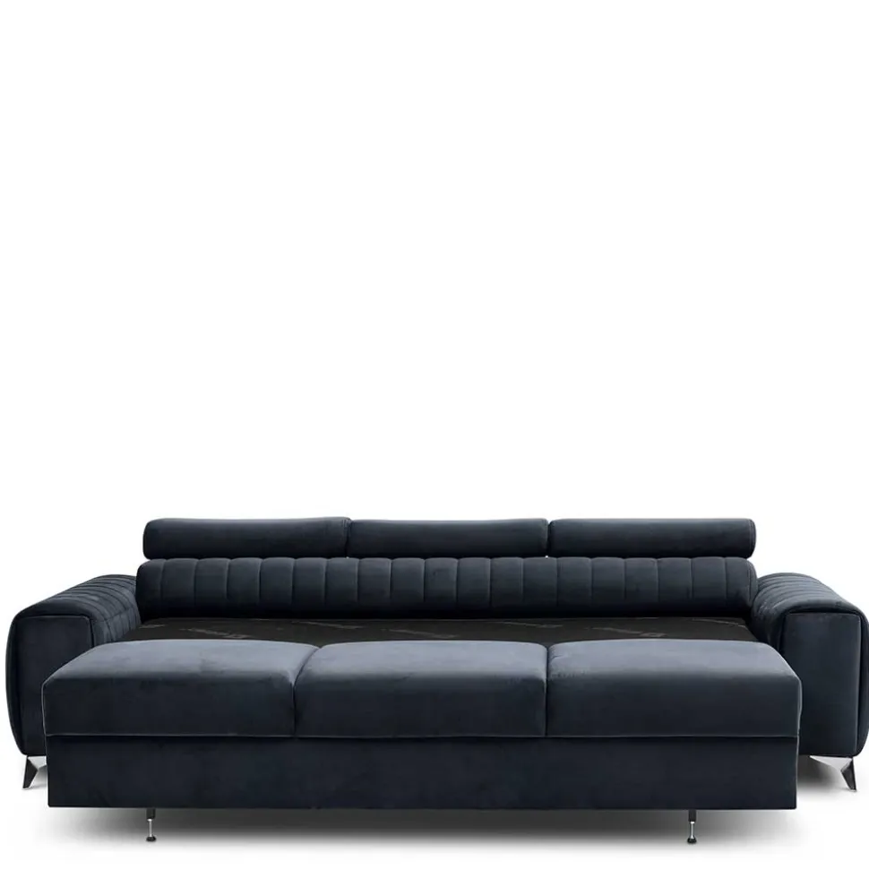 Design-Schlafsofa in Blauschwarz Samt - Harvests