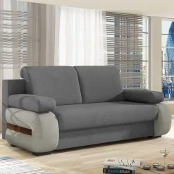 Design-Schlafsofa in Grau und Hellgrau - Blascina