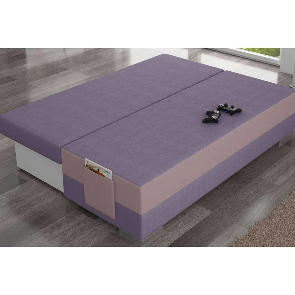 Design-Schlafsofa in Mauve und Altrosa - Mamboria