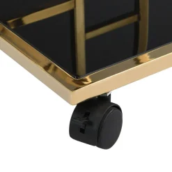 Design-Servierwagen in Schwarz Glas - Ranieros