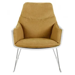 Designsessel in Gelb und Weiß - Navarra (2er Set)