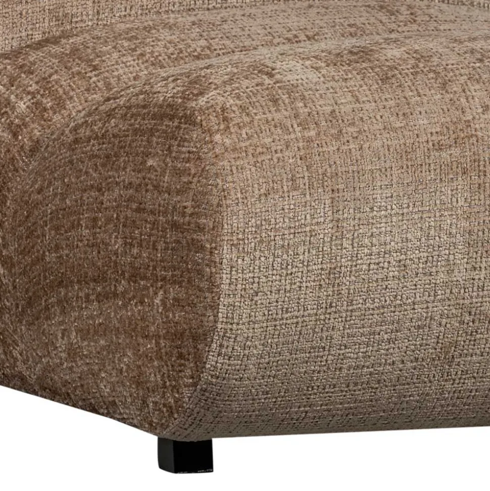 Designsessel in Hellbraun Chenille - Glacita