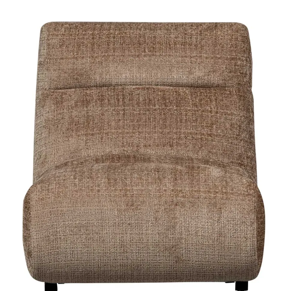 Designsessel in Hellbraun Chenille - Glacita