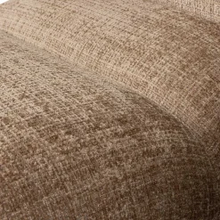 Designsessel in Hellbraun Chenille - Glacita