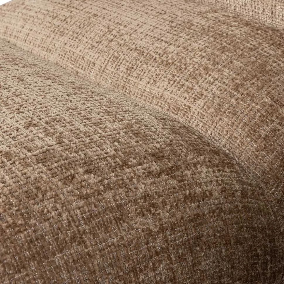 Designsessel in Hellbraun Chenille - Glacita